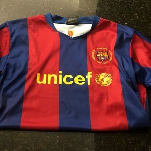 Barcelona vintage soccer jersey size large soccer